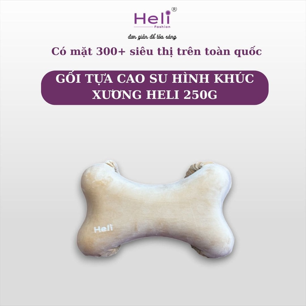 GỐI TỰA CAO SU HÌNH KHÚC XƯƠNG HELI 250G