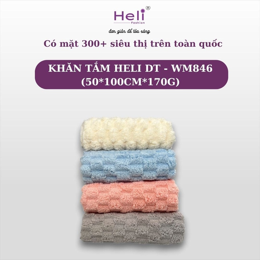  KHĂN TẮM HELI DT - WM846 (50*100CM*170G) 