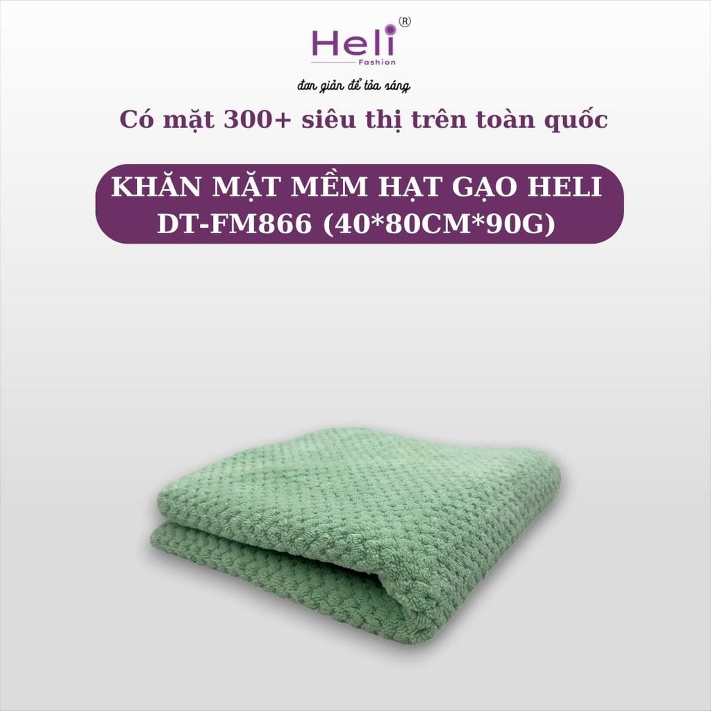 KHĂN MẶT MỀM HẠT GẠO HELI DT - FM866 (40*80CM*90G)