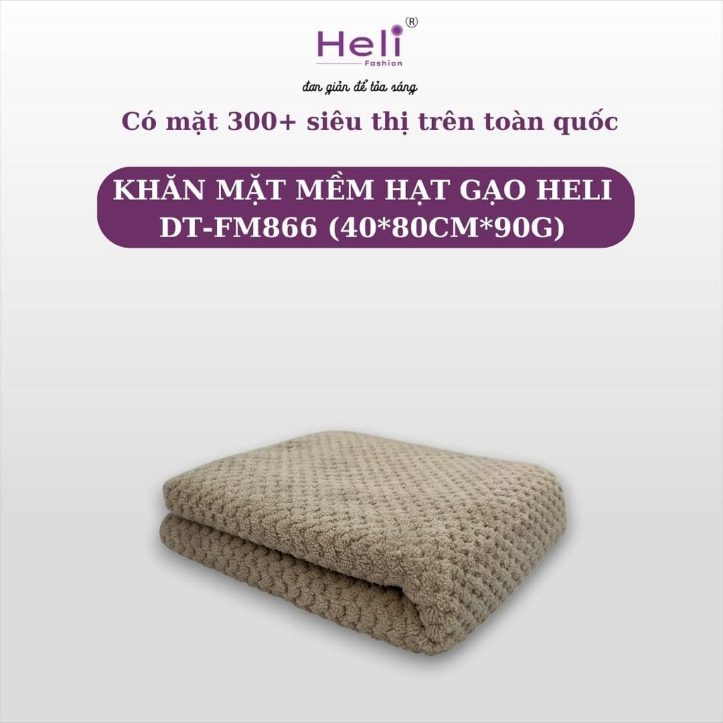 KHĂN MẶT MỀM HẠT GẠO HELI DT - FM866 (40*80CM*90G)