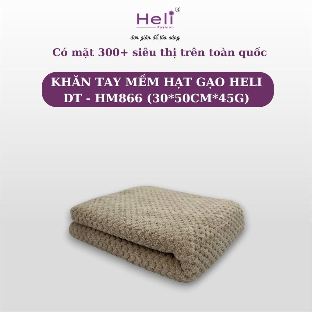 KHĂN TAY MỀM HẠT GẠO HELI DT - HM866 (30*50CM*45G)