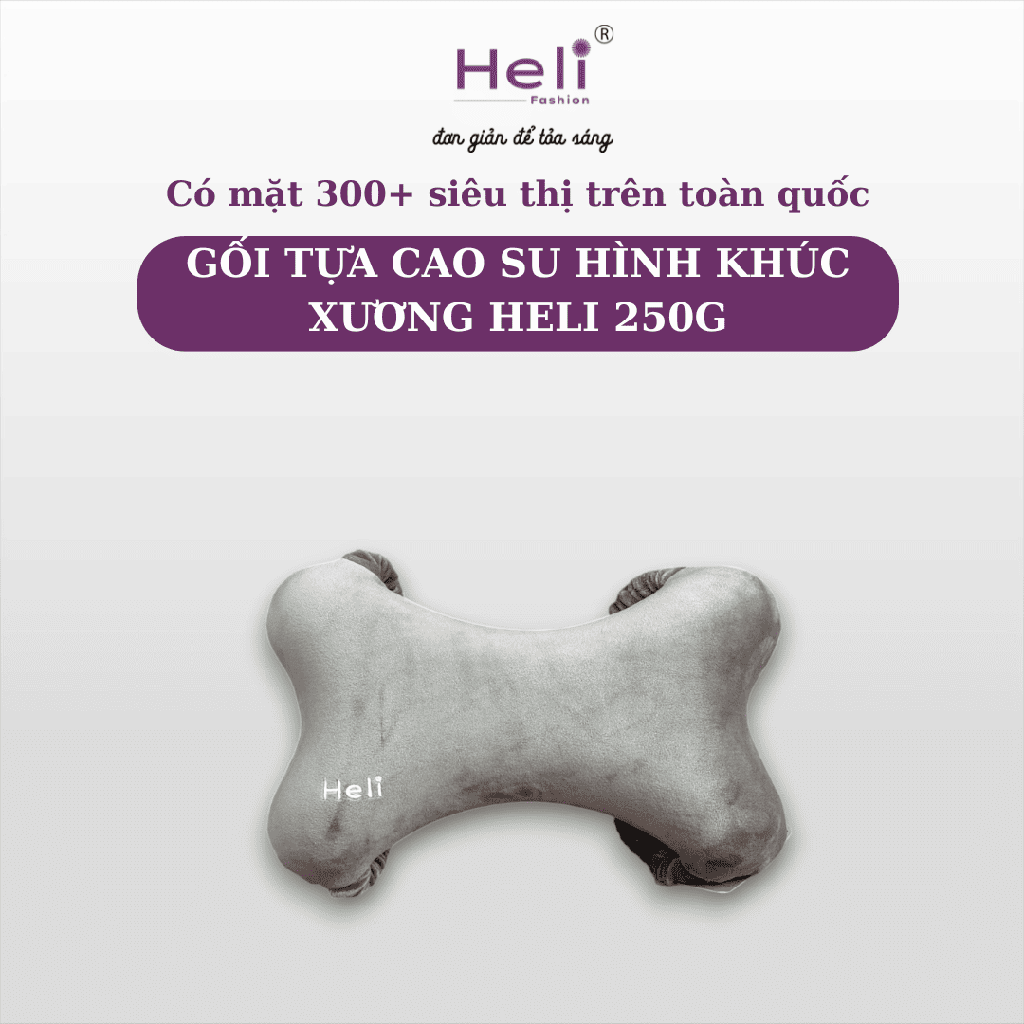 GỐI TỰA CAO SU HÌNH KHÚC XƯƠNG HELI 250G