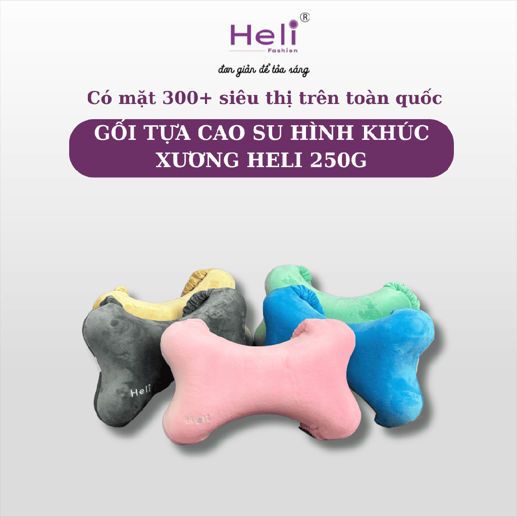 GỐI TỰA CAO SU HÌNH KHÚC XƯƠNG HELI 250G