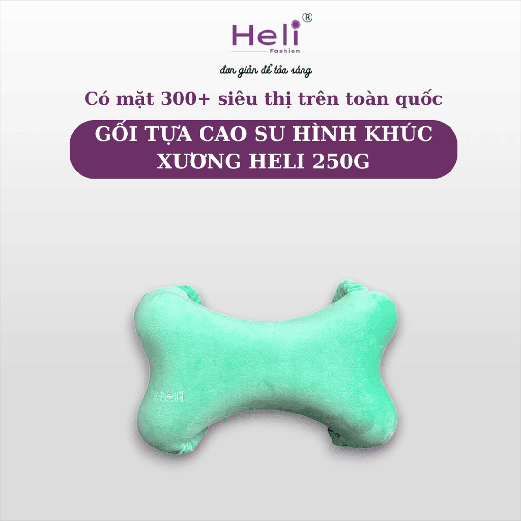 GỐI TỰA CAO SU HÌNH KHÚC XƯƠNG HELI 250G