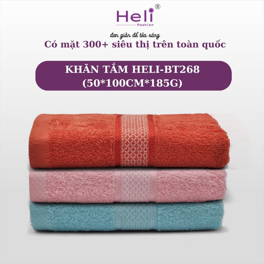KHĂN TẮM HELI-BT268 (50*100CM*185G) 