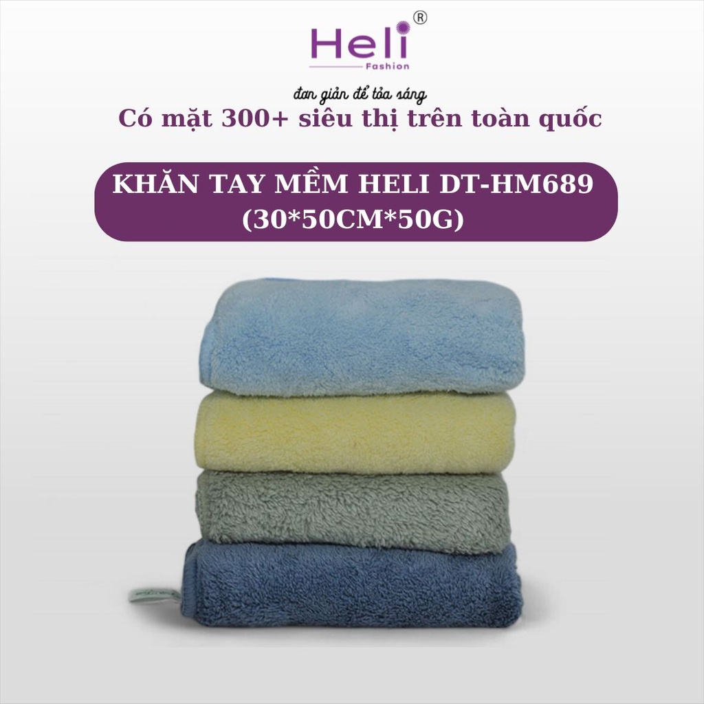 KHĂN TAY MỀM HELI DT - HM689 (30*50CM*50G)