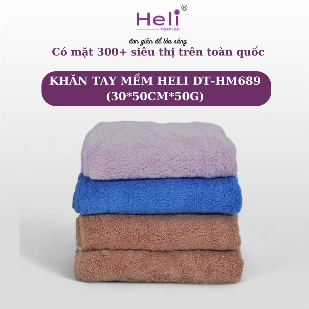 KHĂN TAY MỀM HELI DT - HM689 (30*50CM*50G)