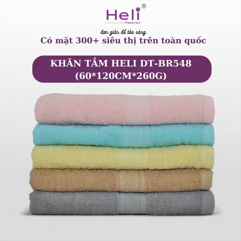 KHĂN TẮM HELI DT-BR548 (60*120CM*260G) 