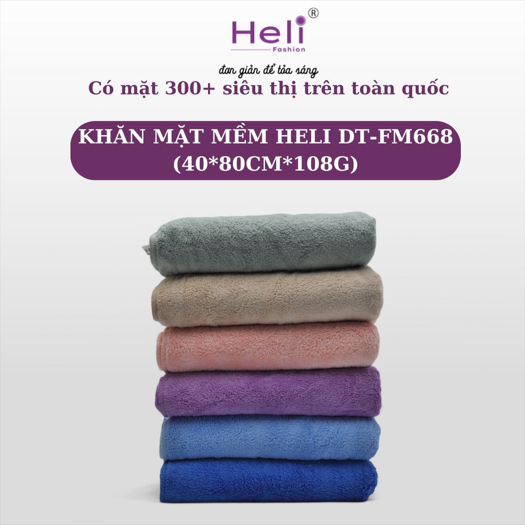 KHĂN MẶT MỀM HELI DT - FM668 (40*80CM*108G)