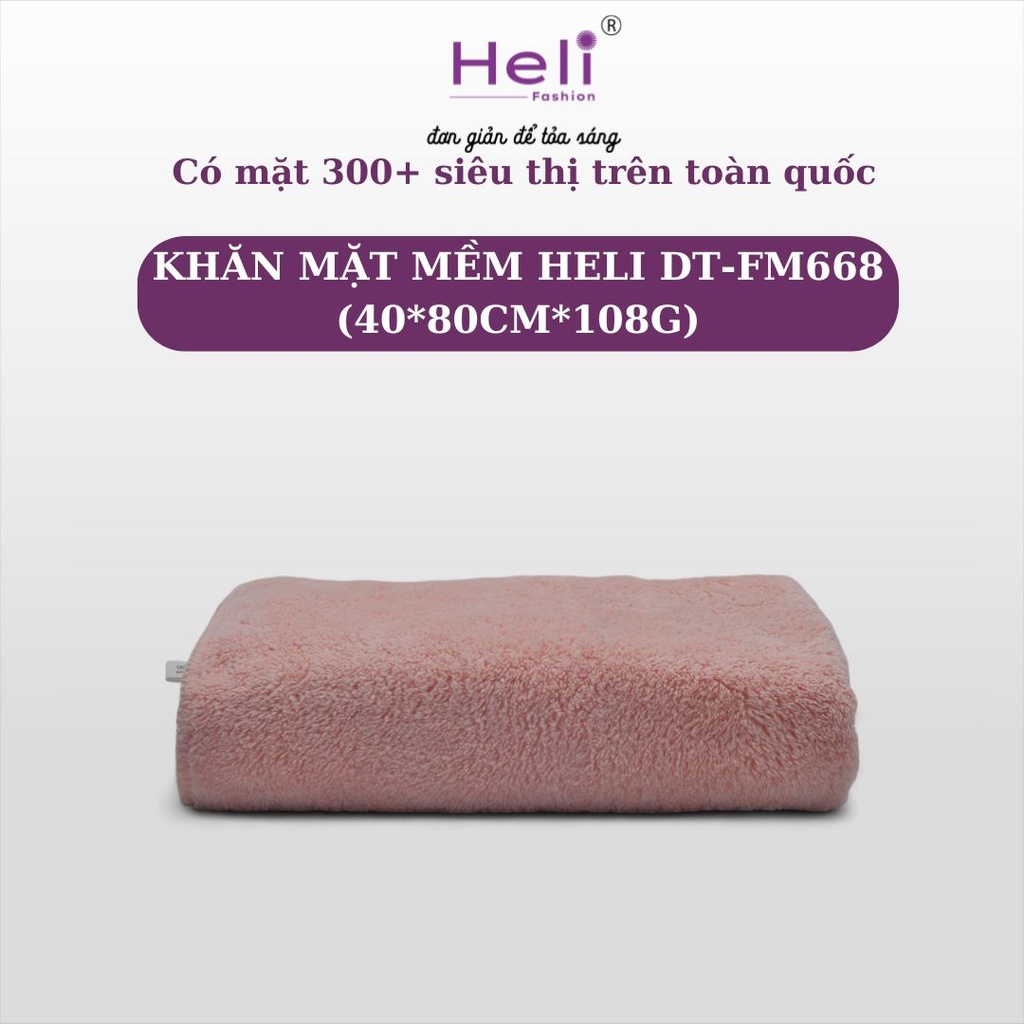 KHĂN MẶT MỀM HELI DT - FM668 (40*80CM*108G)