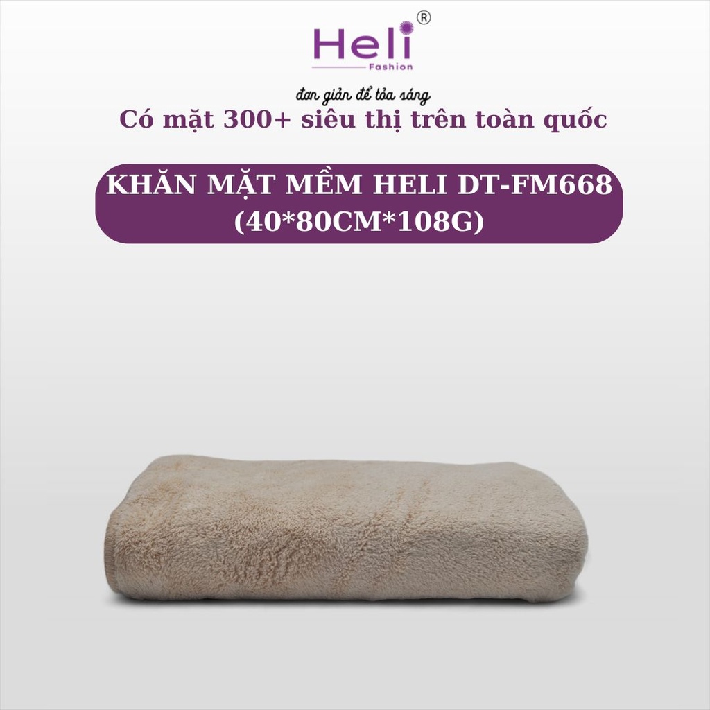 KHĂN MẶT MỀM HELI DT - FM668 (40*80CM*108G)