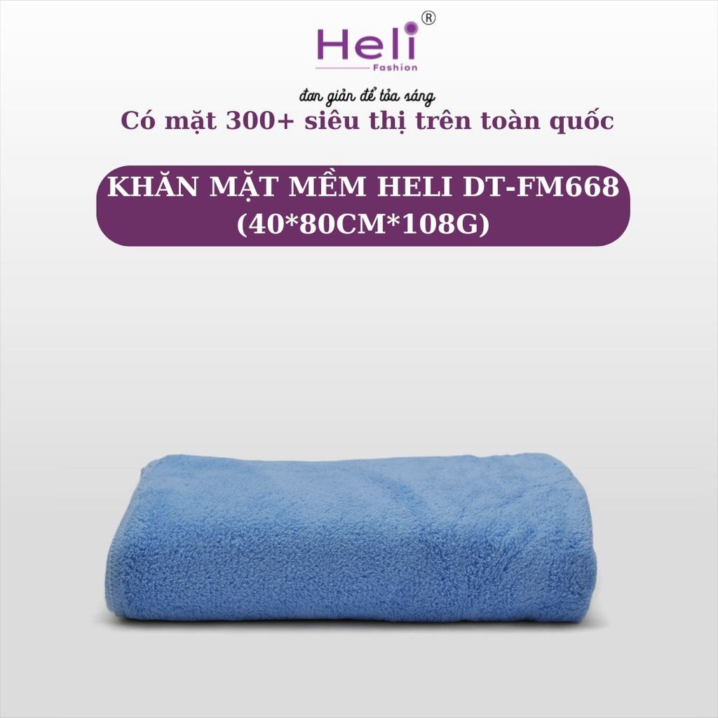 KHĂN MẶT MỀM HELI DT - FM668 (40*80CM*108G)