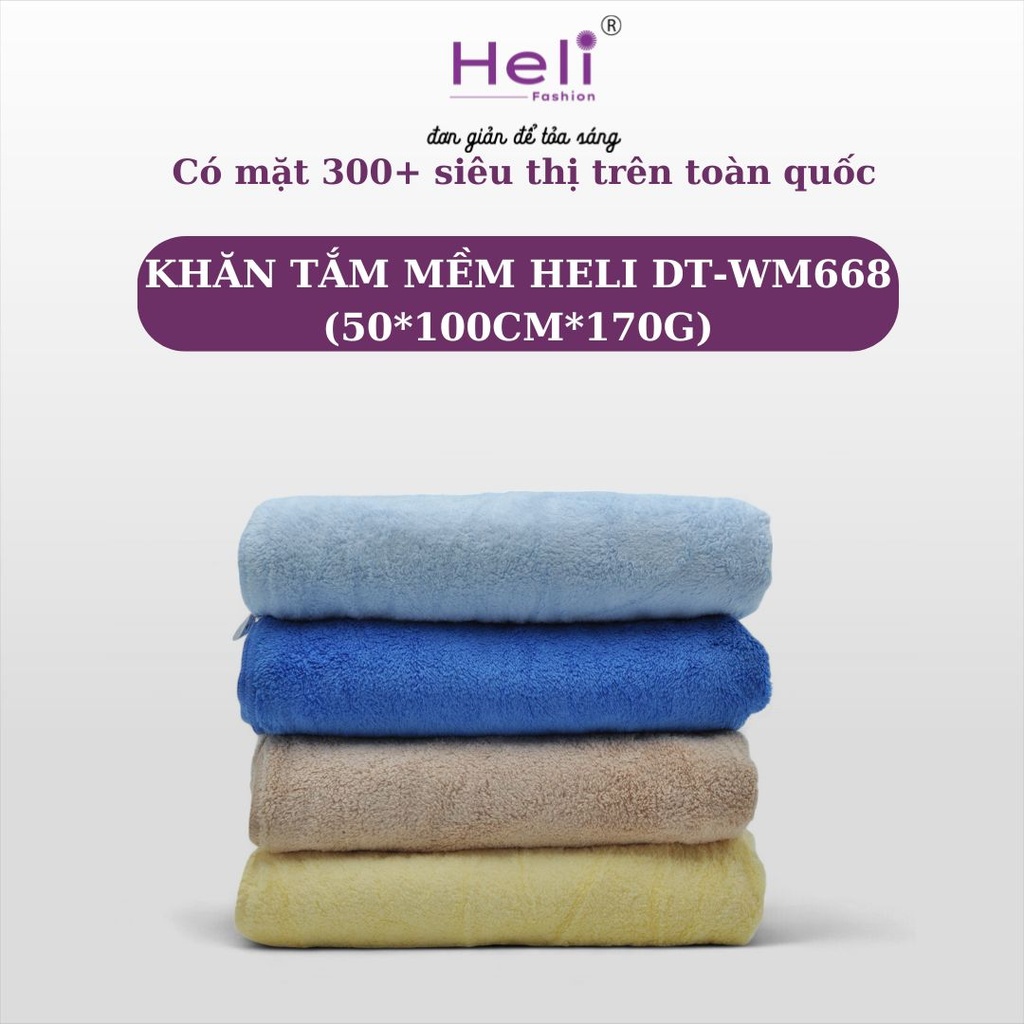 KHĂN TẮM MỀM HELI DT - WM668 (50*100CM*170G) 