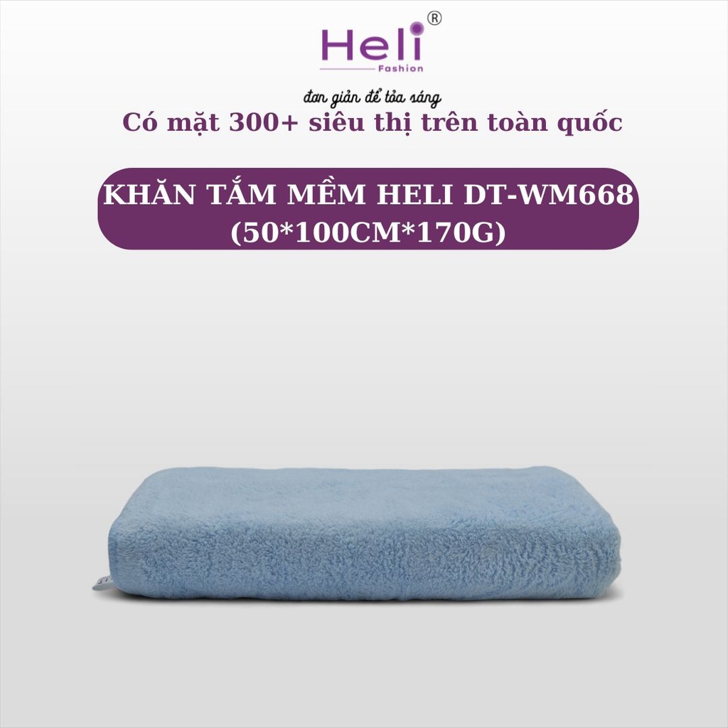 KHĂN TẮM MỀM HELI DT - WM668 (50*100CM*170G) 