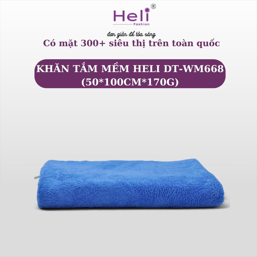 KHĂN TẮM MỀM HELI DT - WM668 (50*100CM*170G) 