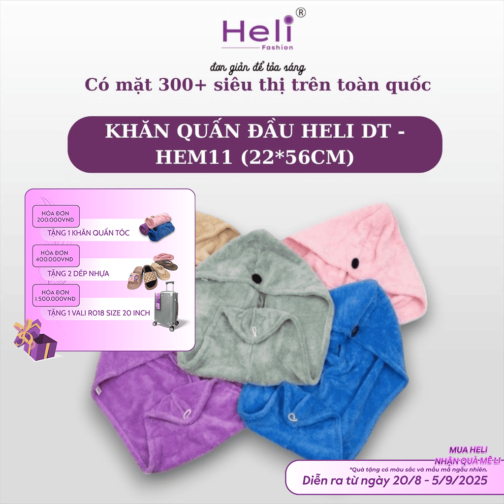  KHĂN QUẤN ĐẦU HELI DT - HEM11 (22*56CM)